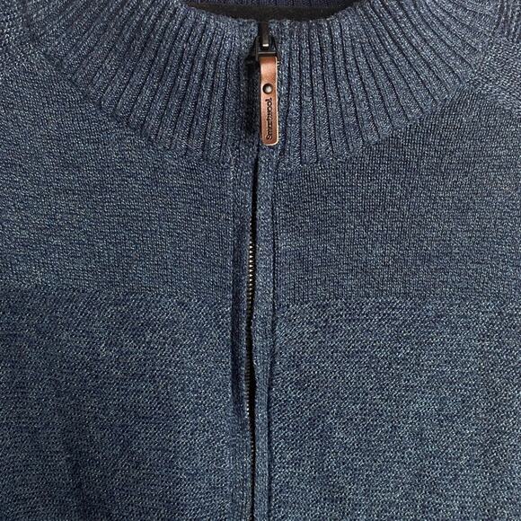 Smartwool Men's Ripple Ridge Half Zip Sweater blue heather Pullover Merino Wool - Picture 5 of 6